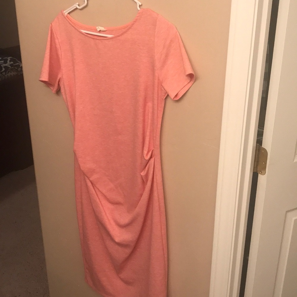 Pink blush maternity dress
